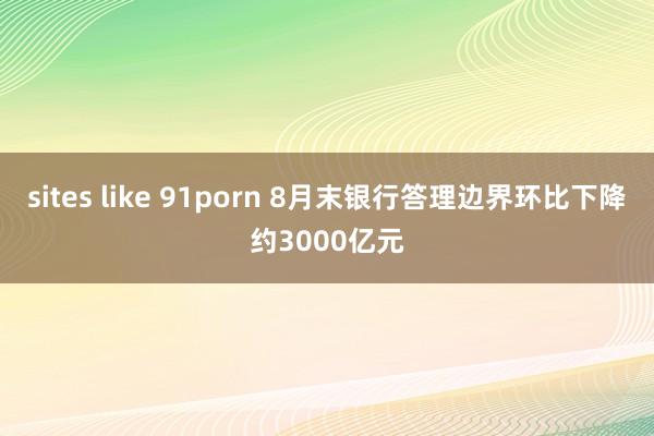 sites like 91porn 8月末银行答理边界环比下降约3000亿元