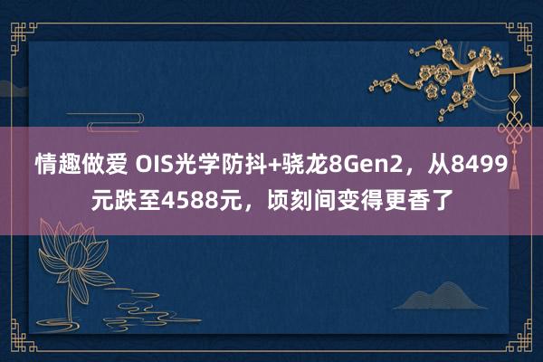 情趣做爱 OIS光学防抖+骁龙8Gen2，从8499元跌至4588元，顷刻间变得更香了