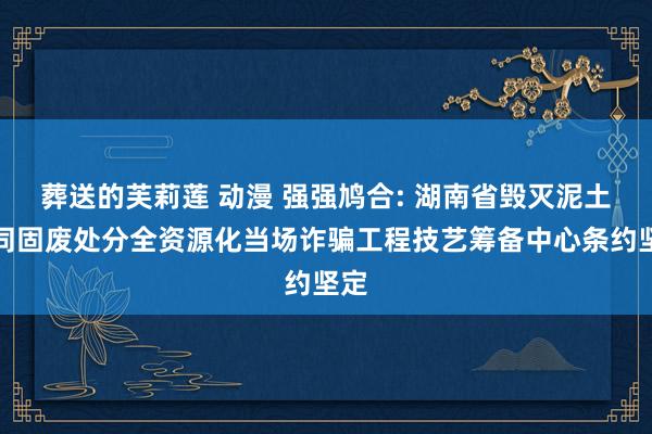 葬送的芙莉莲 动漫 强强鸠合: 湖南省毁灭泥土协同固废处分全资源化当场诈骗工程技艺筹备中心条约坚定