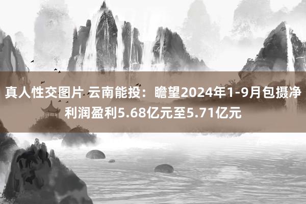 真人性交图片 云南能投：瞻望2024年1-9月包摄净利润盈利5.68亿元至5.71亿元