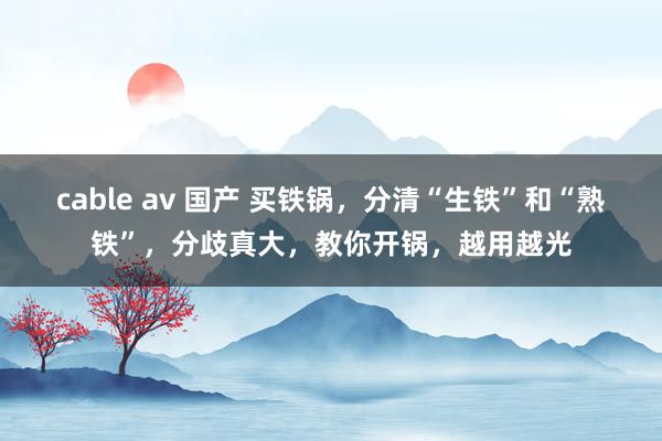 cable av 国产 买铁锅，分清“生铁”和“熟铁”，分歧真大，教你开锅，越用越光