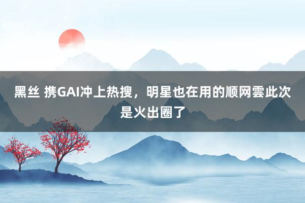 黑丝 携GAI冲上热搜，明星也在用的顺网雲此次是火出圈了