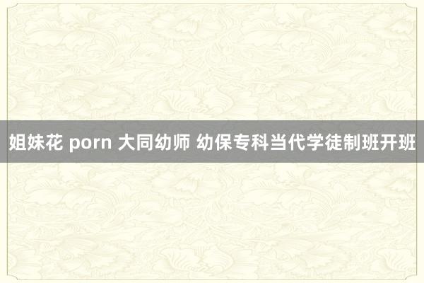 姐妹花 porn 大同幼师 幼保专科当代学徒制班开班