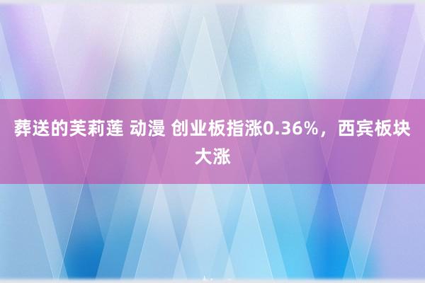 葬送的芙莉莲 动漫 创业板指涨0.36%，西宾板块大涨