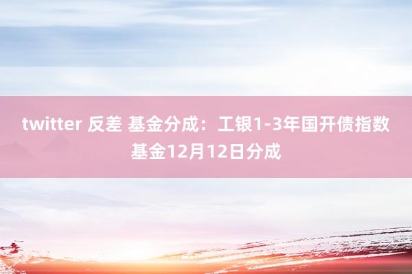 twitter 反差 基金分成：工银1-3年国开债指数基金12月12日分成