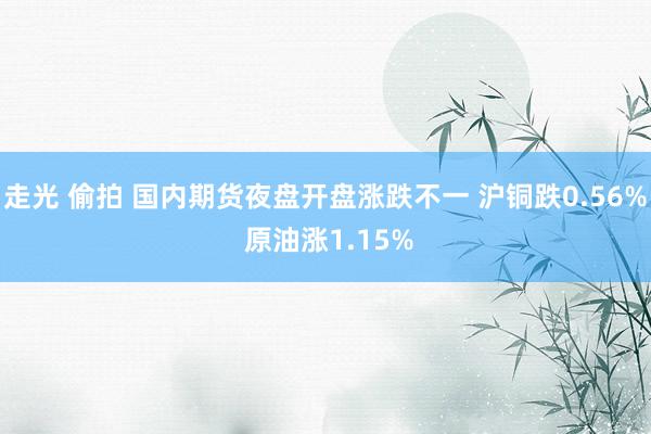 走光 偷拍 国内期货夜盘开盘涨跌不一 沪铜跌0.56% 原油涨1.15%