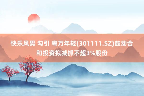 快乐风男 勾引 粤万年轻(301111.SZ)鼓动合和投资拟减抓不超3%股份