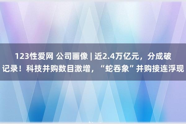 123性爱网 公司画像 | 近2.4万亿元，分成破记录！科技并购数目激增，“蛇吞象”并购接连浮现