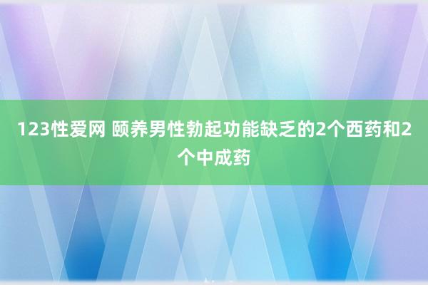 123性爱网 颐养男性勃起功能缺乏的2个西药和2个中成药