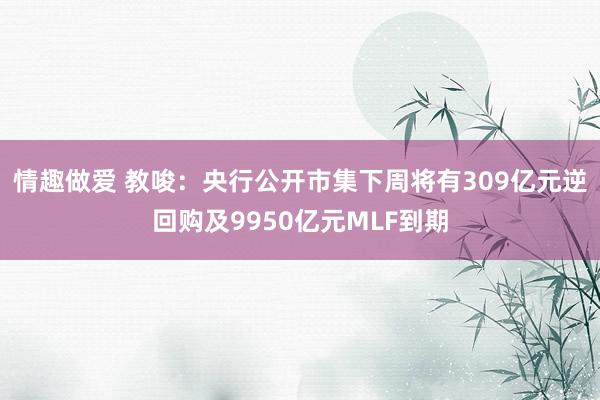 情趣做爱 教唆：央行公开市集下周将有309亿元逆回购及9950亿元MLF到期